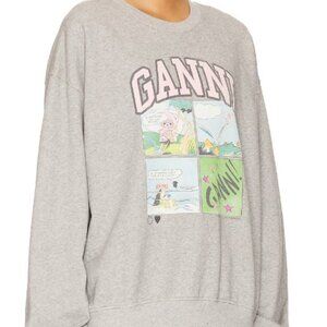 GANNI - GREY ISOLI OVERSIZED SWEATSHIRT - S/M - NWT